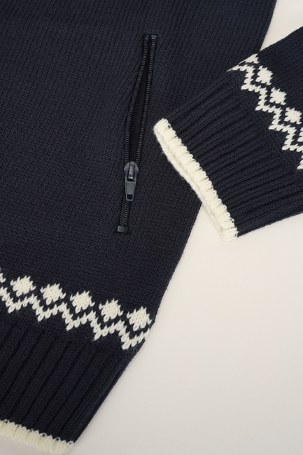 Brandit norvegese maglione con chiusura a zip, blu navy