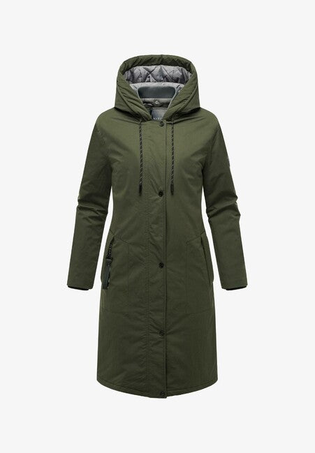 Marikoo Ledalaa parka invernale da donna con cappuccio, oliva scura