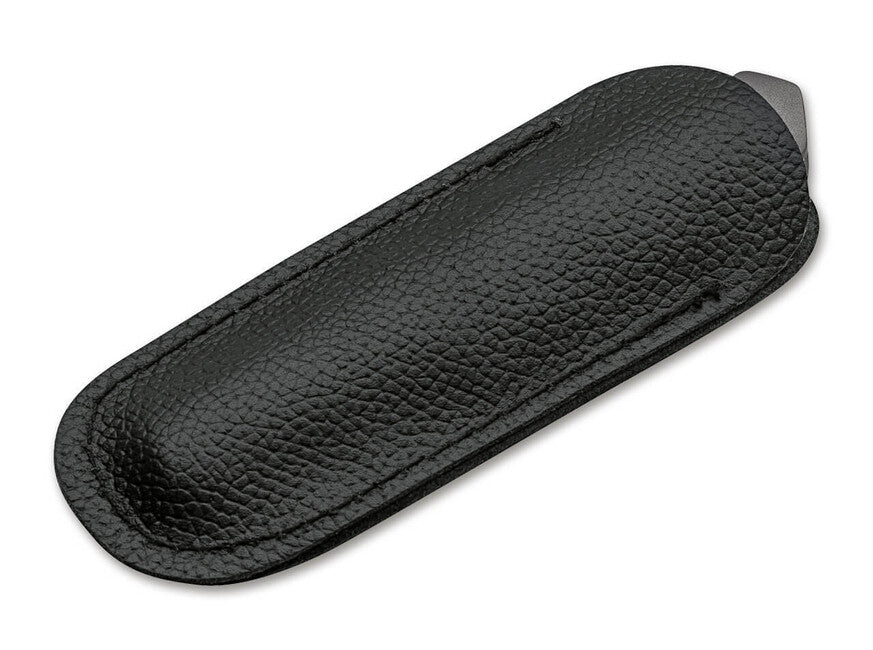 Böker Plus Genios Μαχαίρι Τσέπης με Δερμάτινη Θήκη, 7,7 cm, Γκρι