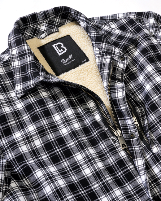Brandit Classic Sherpa giacca, bianco-nero
