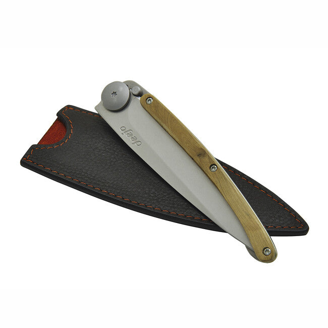 Deejo Leather Sheath, Brown Mocca