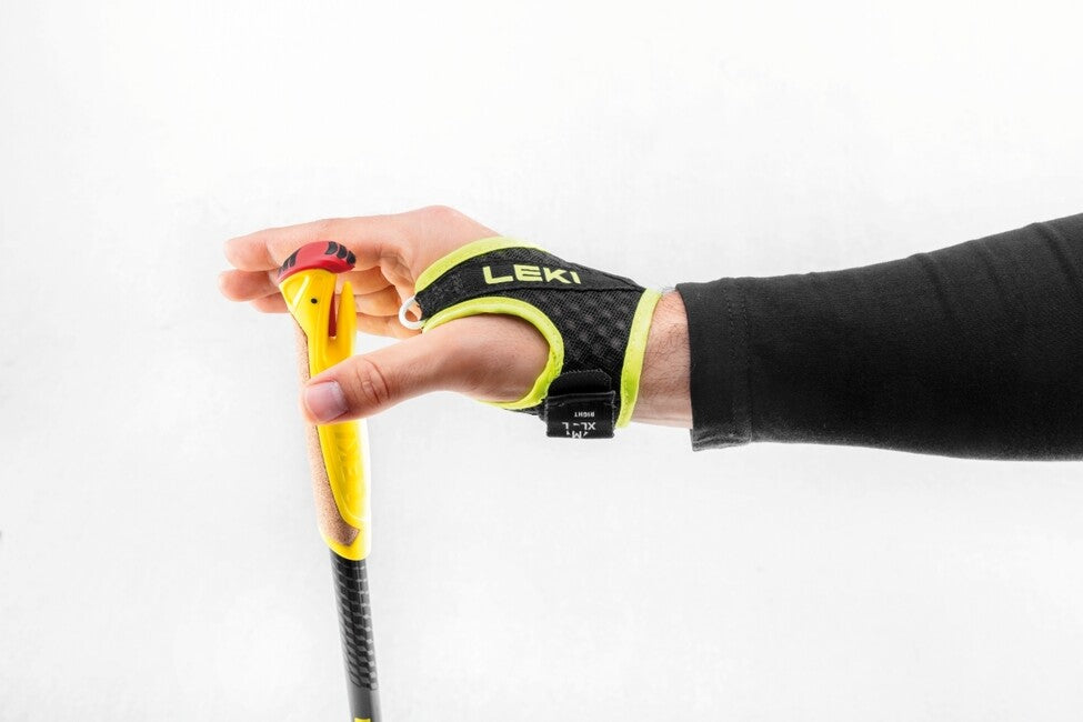 LEKI Evotrail FX.One TA Trail Running Poles, Black-Neon Yellow-Dark Anthracite