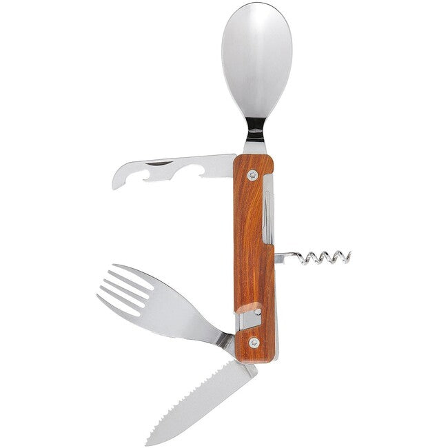 Akinod A02M00005 posate multifunzione 13h25, legno di corallo, specchio lucido
