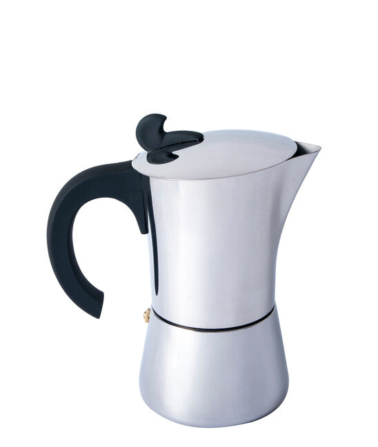 BasicNature Stainless Steel Espresso Moka Pot, 2 Cups