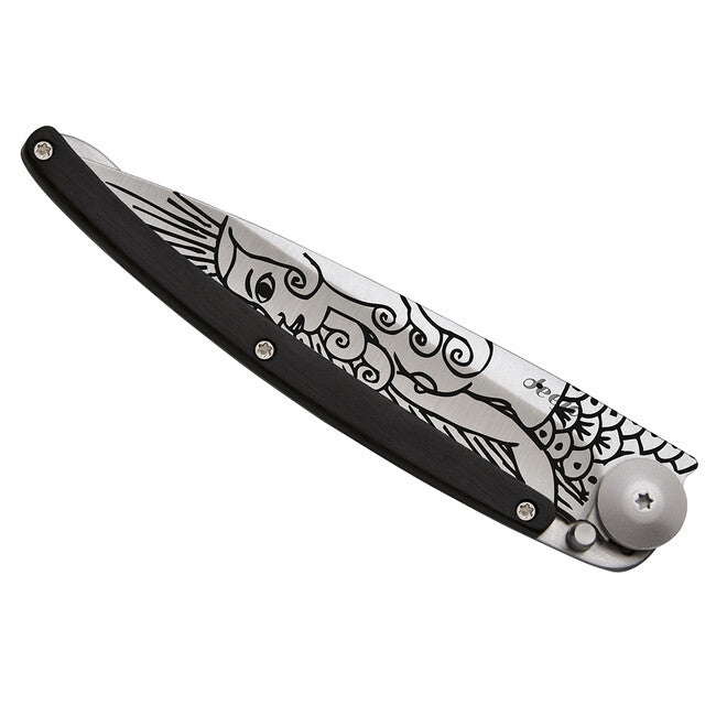 Deejo Tattoo Μαχαίρι Πτυσσόμενο Ebony Wood Mermaid
