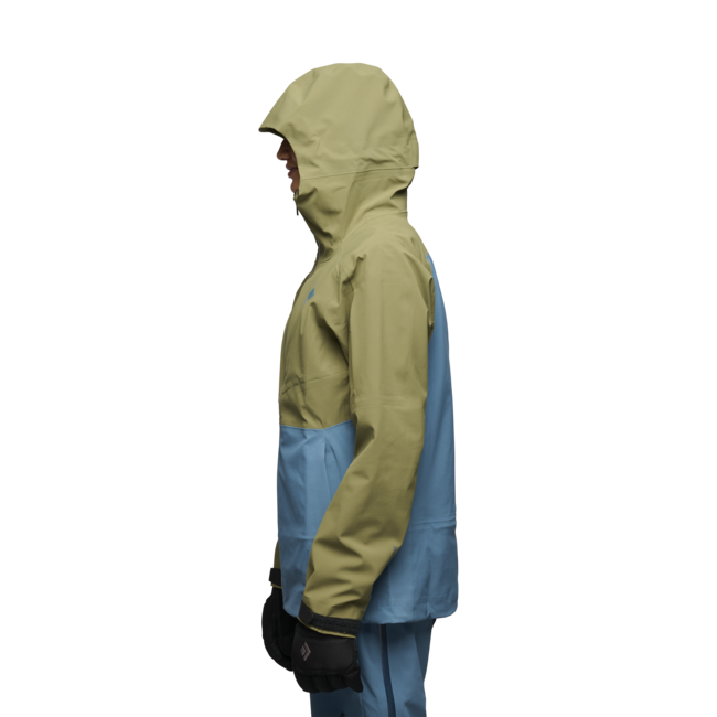 Black Diamond Recon Stretch Ski Shell giacca da sci da donna, verde falesia e blu torrente