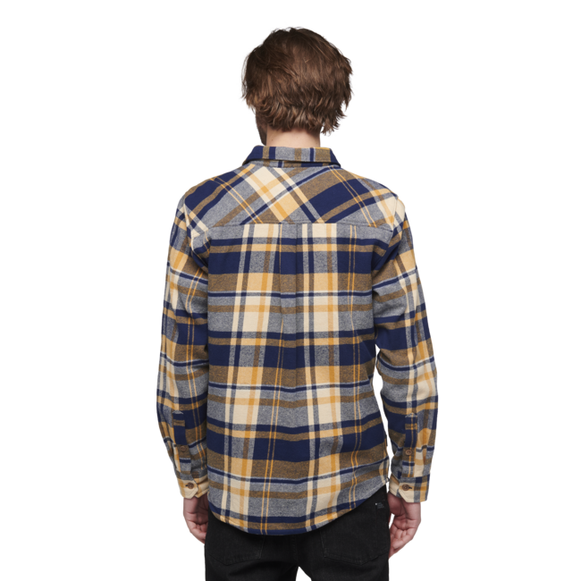 Black Diamond Project Flannel camicia di flanella da uomo, plaid indaco-oro