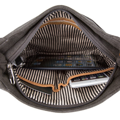 Travelon Heritage Hobo Τσάντα Ασφαλείας κατά των Κλοπών, Γκρι
