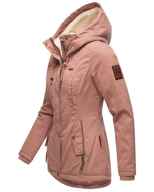 Marikoo Bikoo parka invernale da donna con cappuccio, terracotta