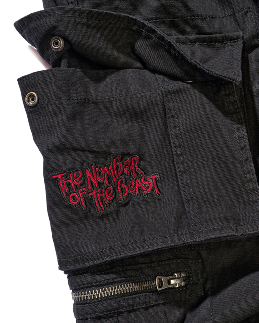 Brandit Iron Maiden Savage shorts The Number of The Beast edizione nera, nero