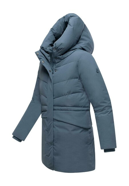 Marikoo Delilah16 giacca invernale da donna con cappuccio, blu polveroso