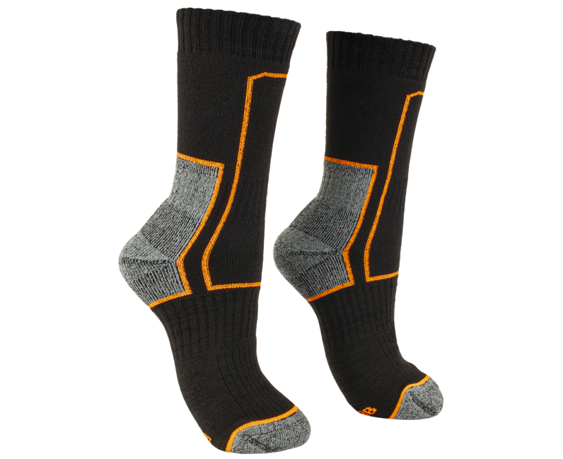 BENNON Trek Sock calze da trekking, nero/arancio