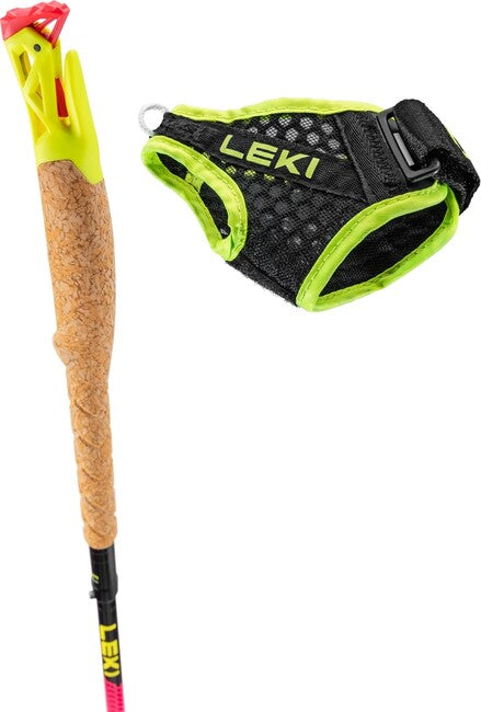 Leki Ultratrail FX.One bastoncini da trail running, rosa neon-nero-giallo neon