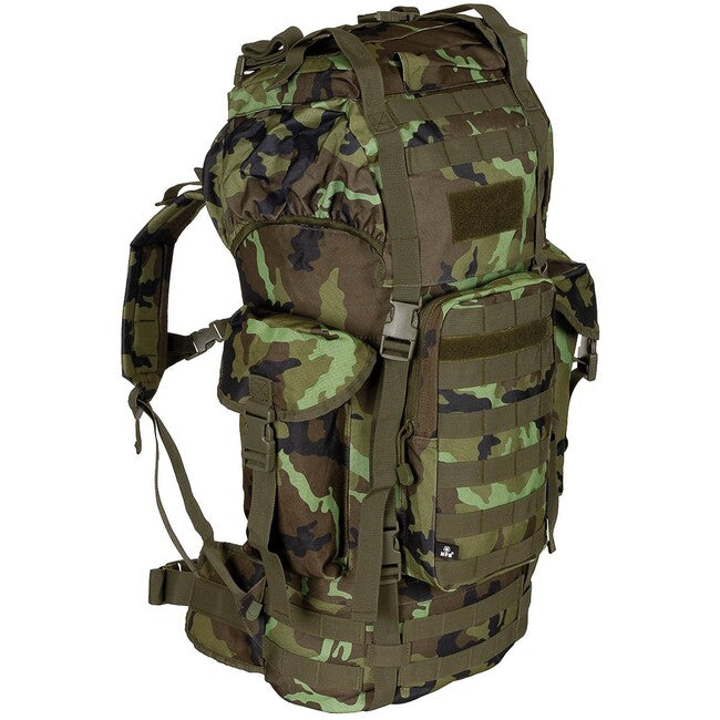 MFH MOLLE σακίδιο πλάτης 65L, αλουμινένια ράβδος, M95 CZ camo