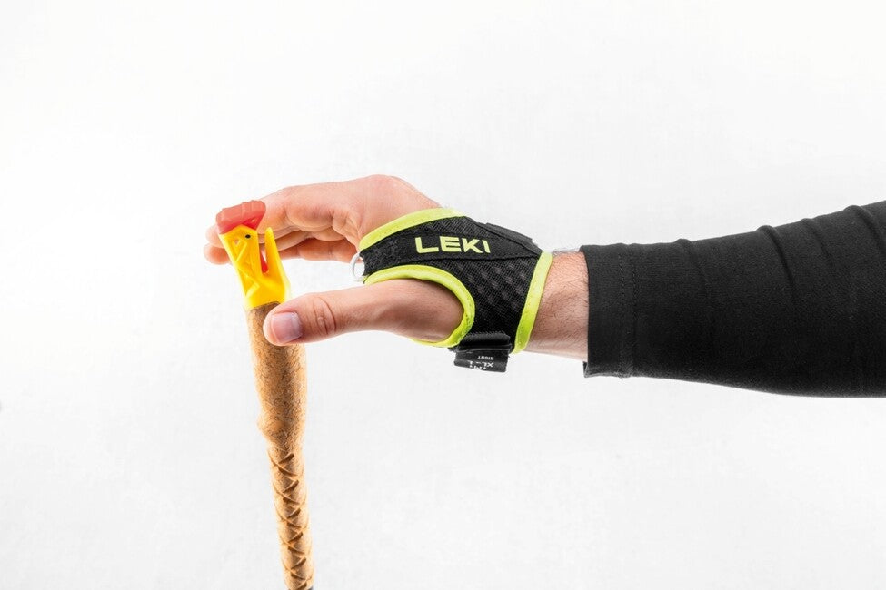 Leki Ultratrail FX.One bastoni da trail running, rosso brillante-nero-giallo neon