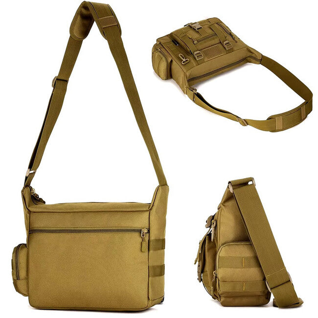 DRAGOWA Tactical Shrapnel Shoulder Bag, Coyote