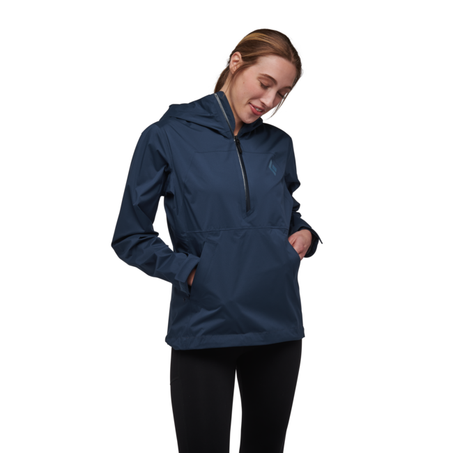 Black Diamond Stormline Stretch Anorak giacca impermeabile da donna, indaco