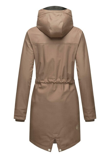 Navahoo Flower of ocean giacca impermeabile da donna, taupe