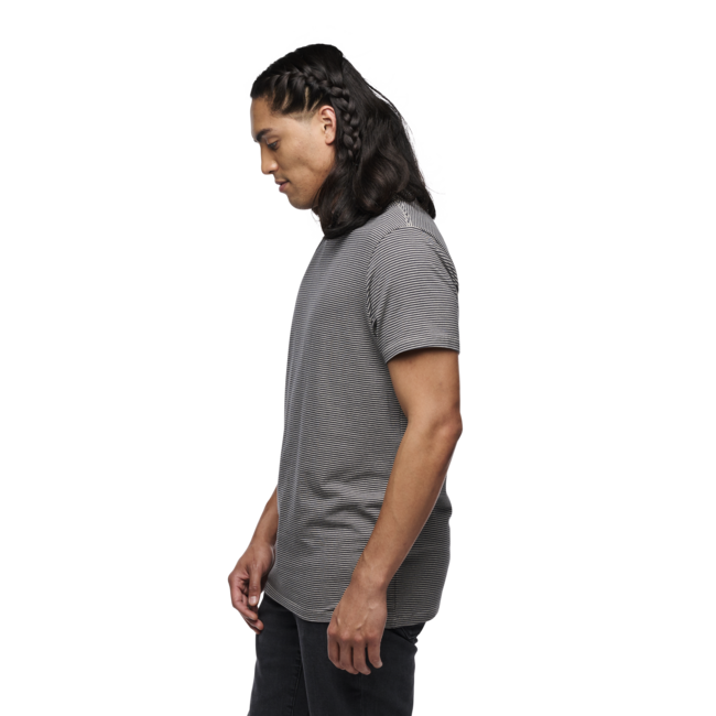 Black Diamond Bd Stripe t-shirt da uomo a maniche corte , bianco antracite