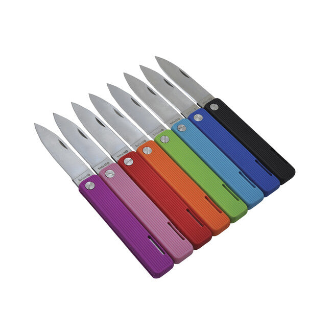 Baladeo ECO357 coltello tascabile Papagayo, lama 7,5 cm, acciaio 420, manico tpe ultramarino