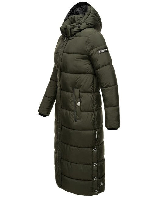 Navahoo Isalie giacca invernale lunga da donna, oliva scura