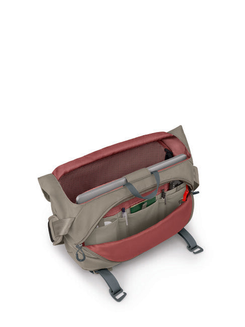 Osprey Metron Messenger borsa a tracolla, calcestruzzo, marrone.