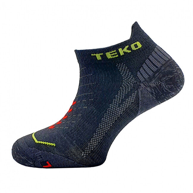 Teko Run 1.0 ULTRA calzini ultraleggeri da corsa merino eco, neri