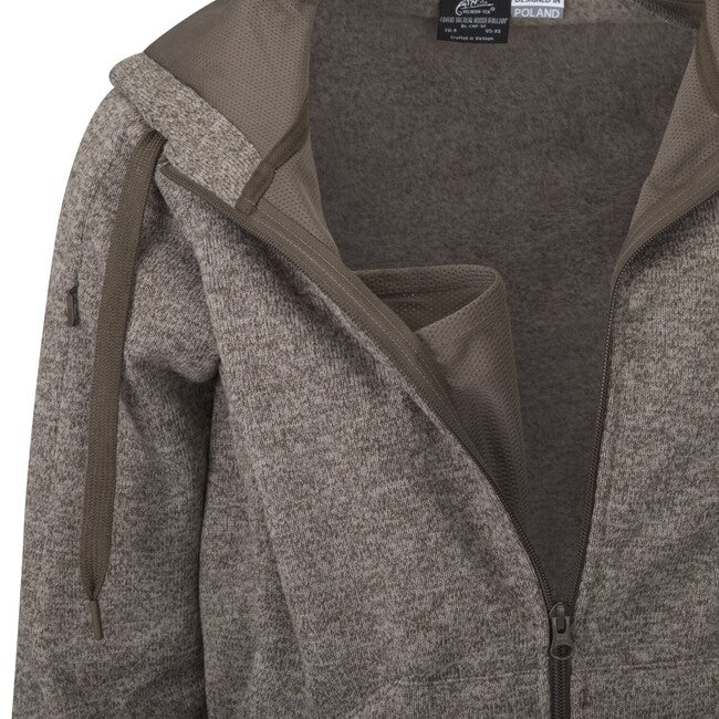 Helikon-Tex Covert Felpa con cappuccio tactical (FullZip) - melange light tan