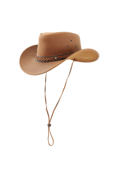 Origin Outdoors Cappello in pelle da bovaro, marrone