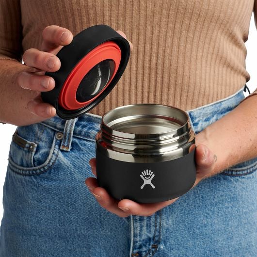 Hydro Flask Food Thermos 12 OZ Barattolo isolato per alimenti 355 ml, nero