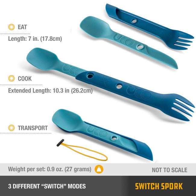UCO Switch Spork set di posate classiche, blu