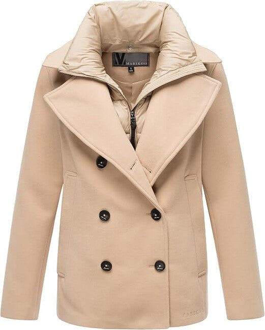 Marikoo Aylaraa cappotto corto da donna, beige