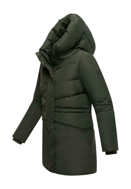 Marikoo Delilah16 giacca invernale da donna con cappuccio, verde oliva scuro
