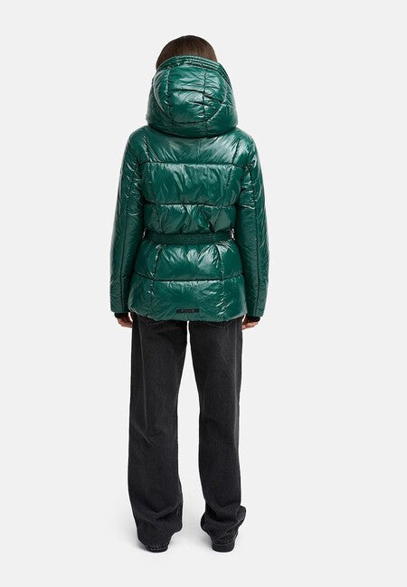 Navahoo Eisglanz giacca invernale da donna con cappuccio, evergreen