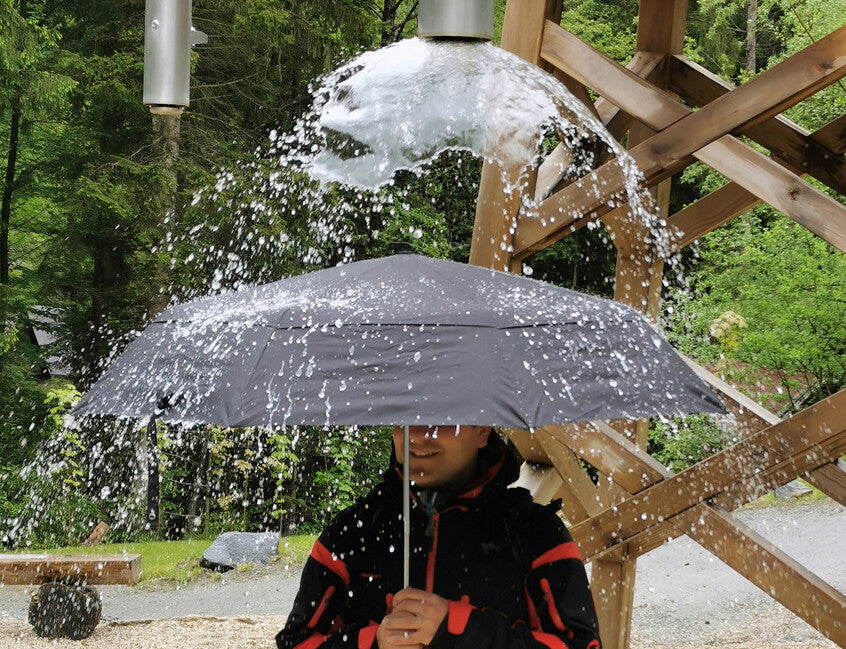 Origin Outdoors Wind-Trek ombrello compatto antivento con pali in fibra di vetro e rivestimento in teflon L, nero