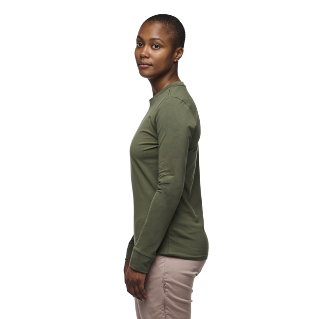 Black Diamond Women's Heritage Wordmark Long Sleeve Shirt, Tundra