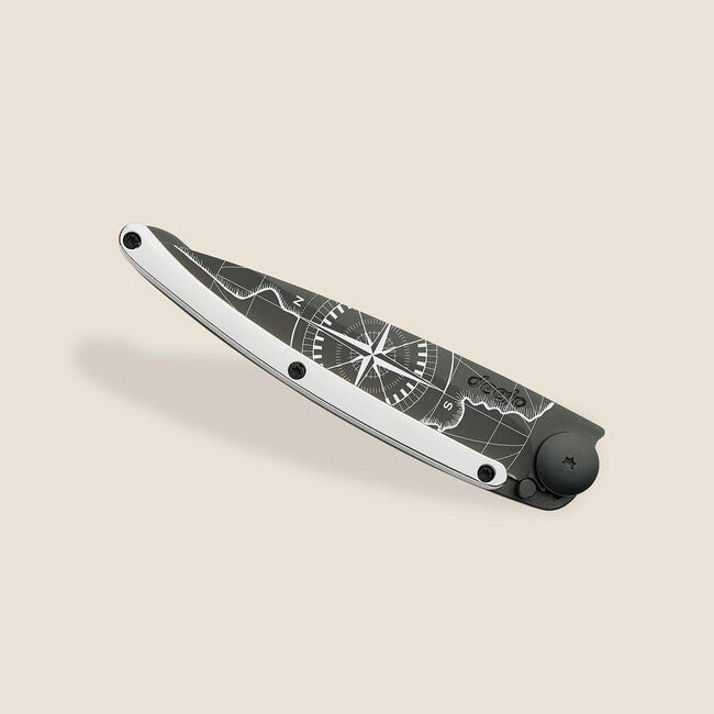 Deejo Tattoo coltello di chiusura GOLD Oro bianco 9kt Terra Incognita