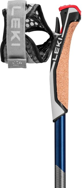 LEKI Smart Flash Nordic Walking Μπαστούνια, Ανοιχτό Ανθρακί-Ναυτικό Μπλε Σκούρο Μεταλλικό-Λευκό