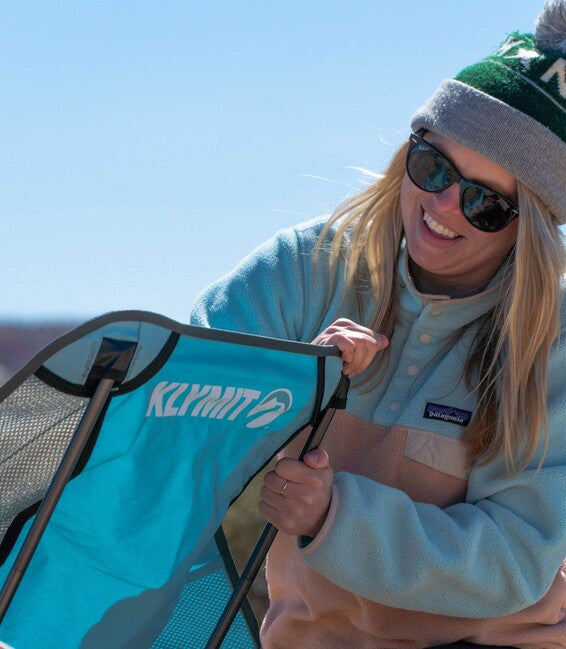 Klymit Ridgeline sedia da campeggio corta, blu