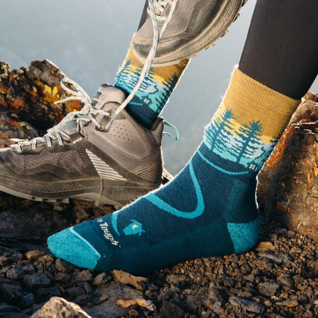 Darn Tough Northwoods Micro Crew calzini medio leggero con cuscino, dark teal