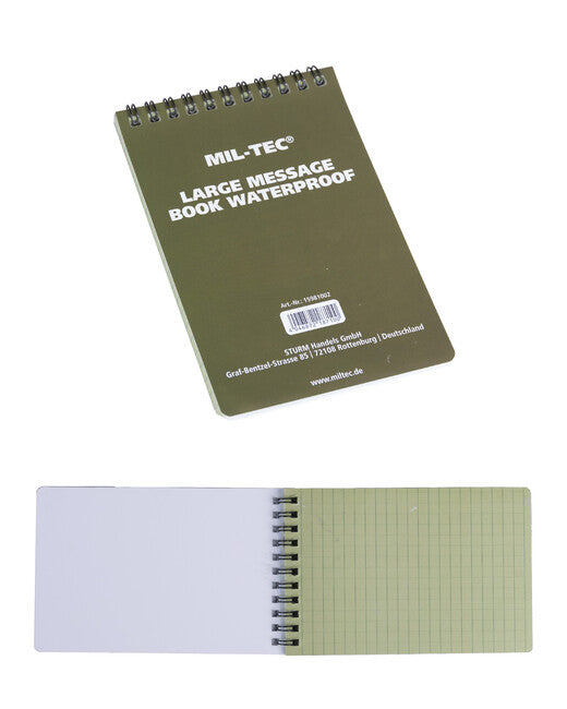 Mil-Tec Taccuino Grande impermeabile