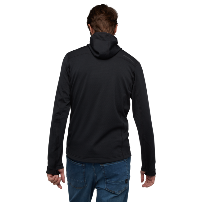 Black Diamond Coefficient felpa da uomo con cerniera, nera