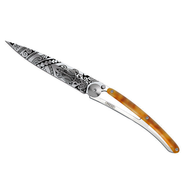 Deejo Tattoo Coltello di chiusura Specchio di tartaruga Guscio di tartaruga Polinesia