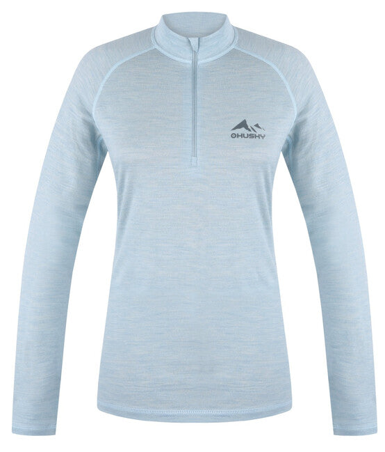 Husky DL Merow Zips merino shirt, sbiadito menta