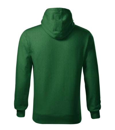 Malfini Cape felpa con cappuccio da uomo, verde bottiglia