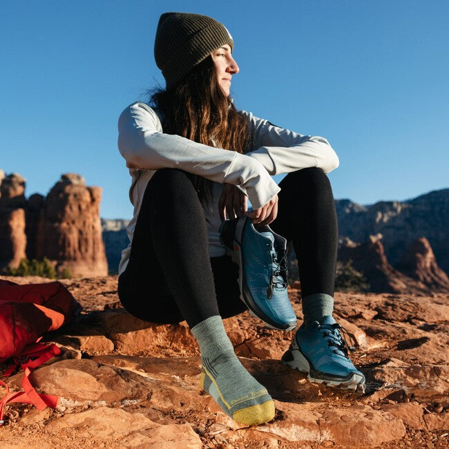 Darn Tough Hiker 1/4 calzini leggero con cuscino, sage