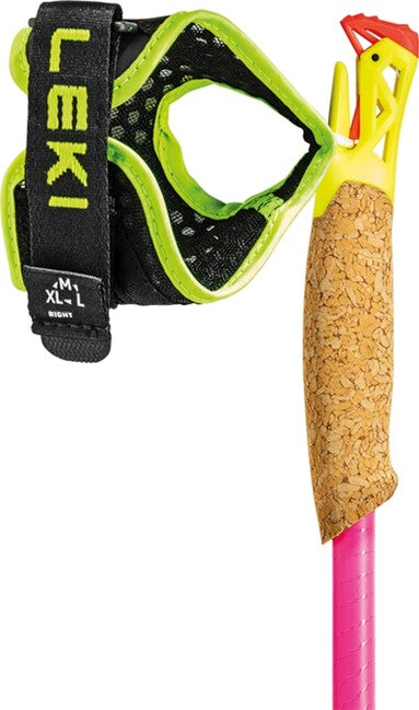 LEKI Ultratrail FX.One Superlite Μπατόν Trailathlonισμού, Νέον Ροζ - Νέον Κίτρινο - Φυσικό Ανθρακούχο