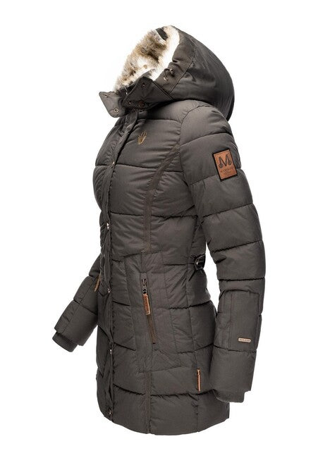 Marikoo LIEBLINGS JACKE women's winter jacket with hood, Anthracite