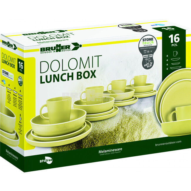 Brunner Lunch Box Set di utensili da campeggio, giallo