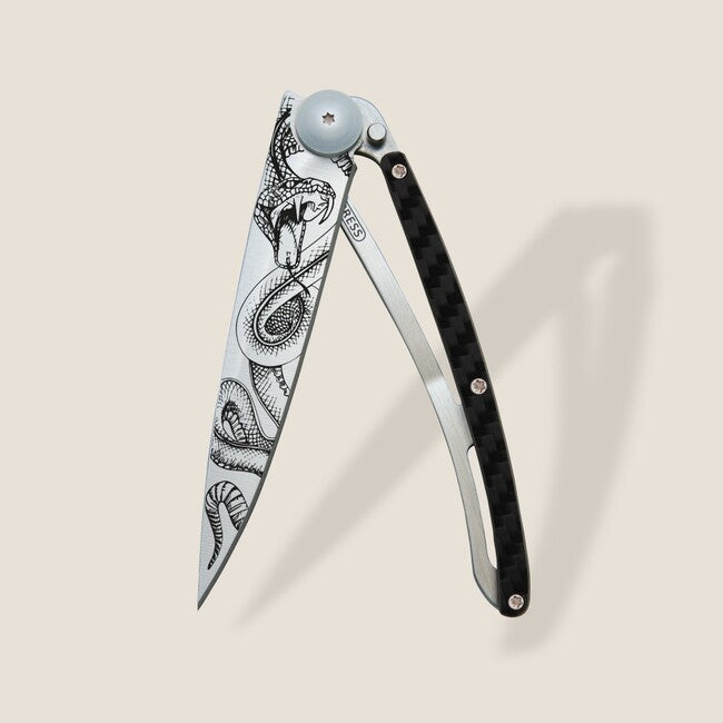 Deejo Tattoo fibra Serpente coltello di chiusura
